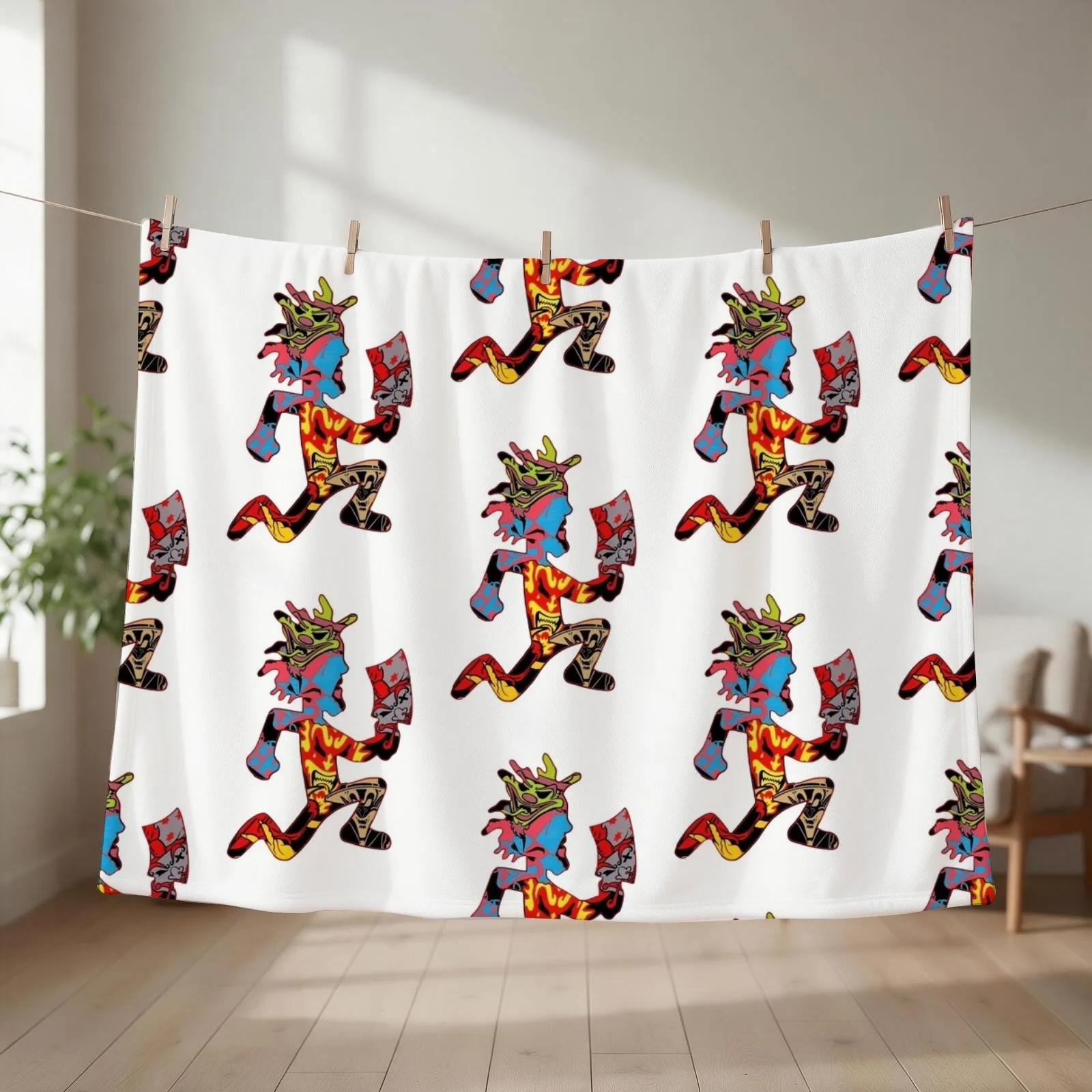 ICP Hatchetman, Joker cards Throw Blanket couch cozy soft plush fuzzy picnic outdoor blanket