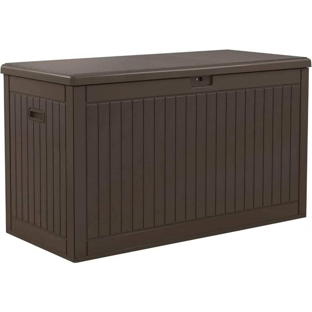 

Outdoor Storage Box with Flexible Divider, Extra Large Deck Box, Double-Wall Resin, 1000lbs Load Capacity, 260 Gallon