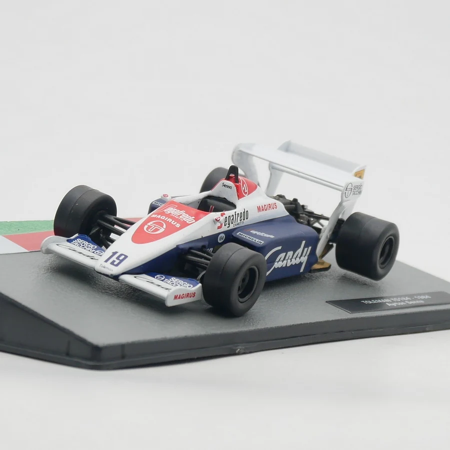 おもちゃの車コレクション-ixo-1-43-レーシング-toleman-tg184-アイロン・セナ-1984-ダイキャスト製ミニカー