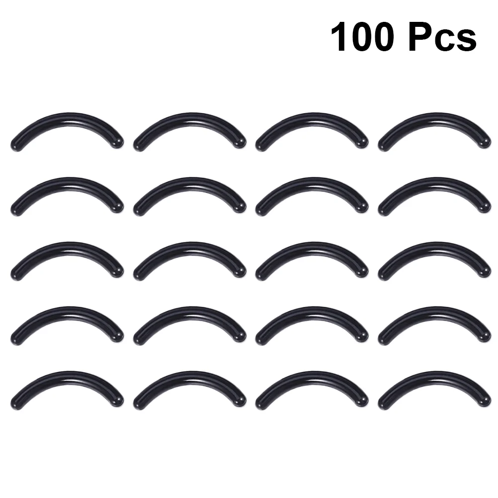 

100 Pcs Eyelash Holder Curler Cushions Fake Eyelashes Refill Pads for Women Black