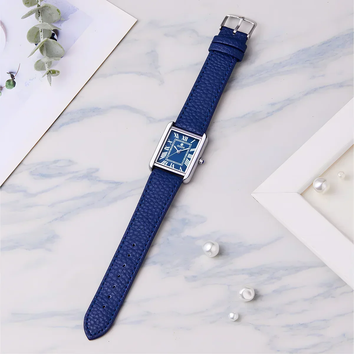 OGEDA 2025 New Men's Quartz Watch Square Alloy Waterproof 3Bar Mineral Glass Sports and Leisure Reloj Hombre Watch