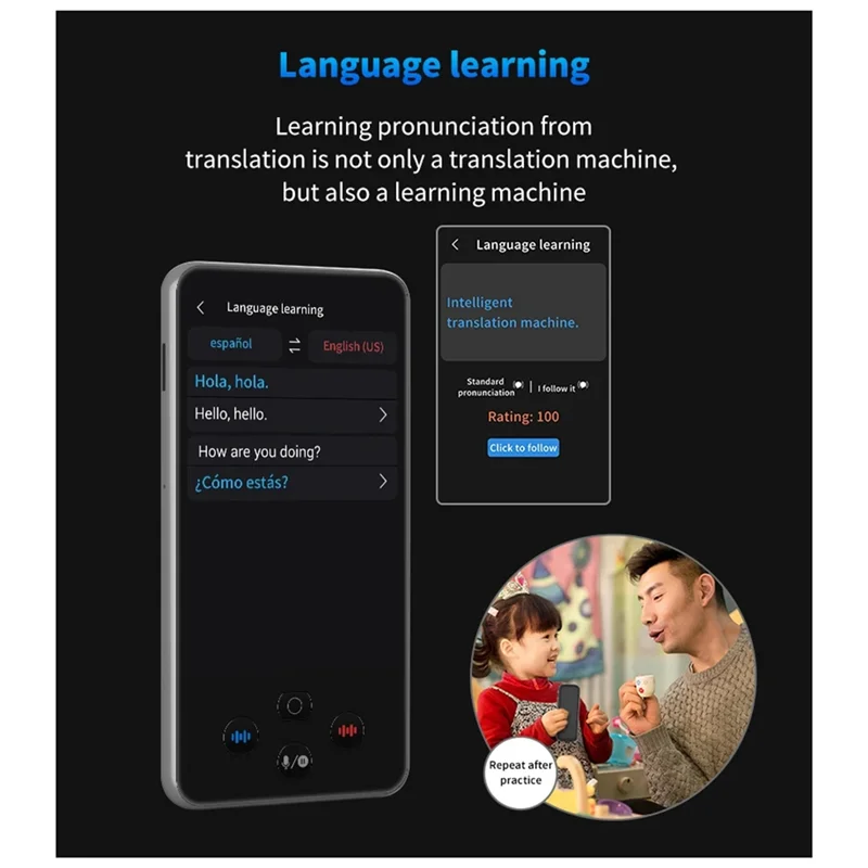 أداة ترجمة A99E-S85 Pro Wifi 138 لغة ذكية غير متصلة بالإنترنت تسجيل عبر الإنترنت Chatgpt ترجمة مجموعة الصور الصوتية