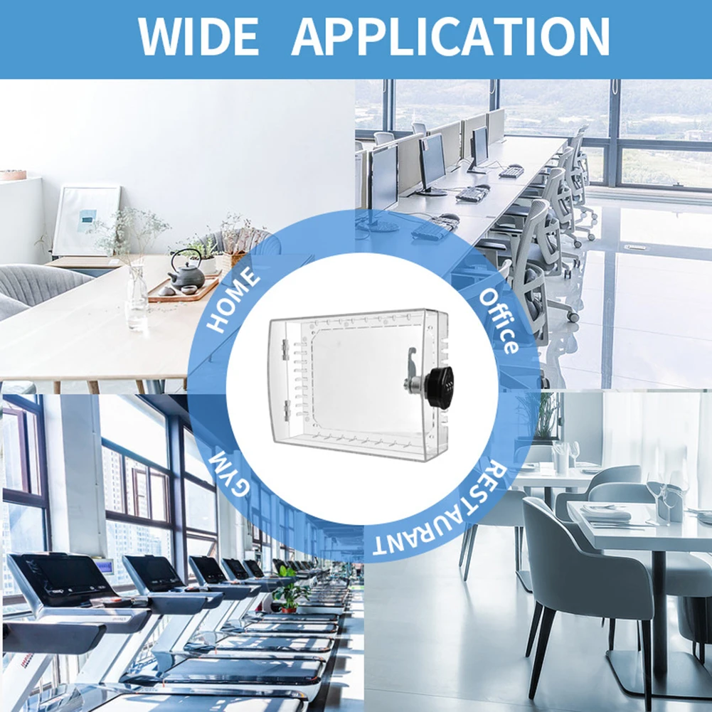 For Thermostat Security Combination Lock Box Password Protection Energy Efficiency Management Transparent Thermostat Protection