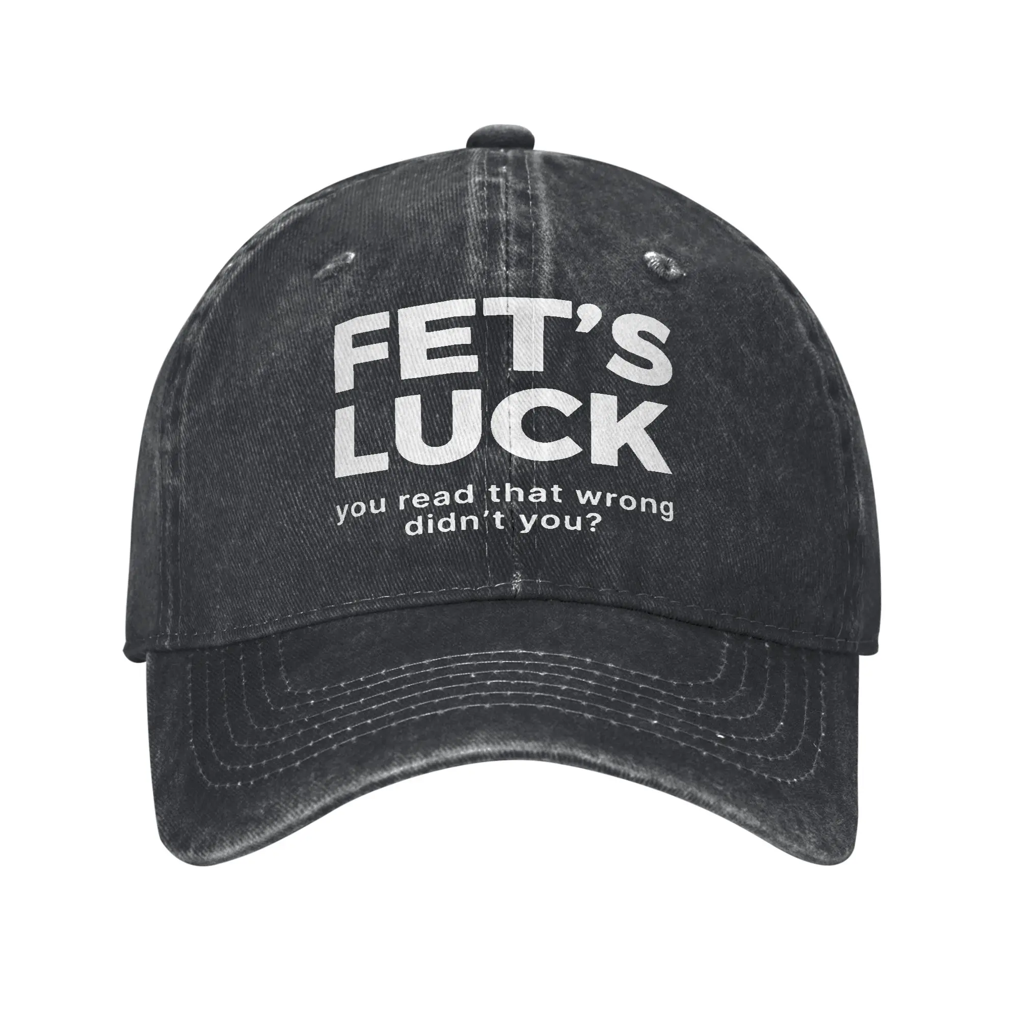 Gorra de Béisbol Fet's Luck You Read That Wrong Didn't You, Gorra Casual Tipo Trucker, Unisex, Con Logo Personalizado, Gorra Sna