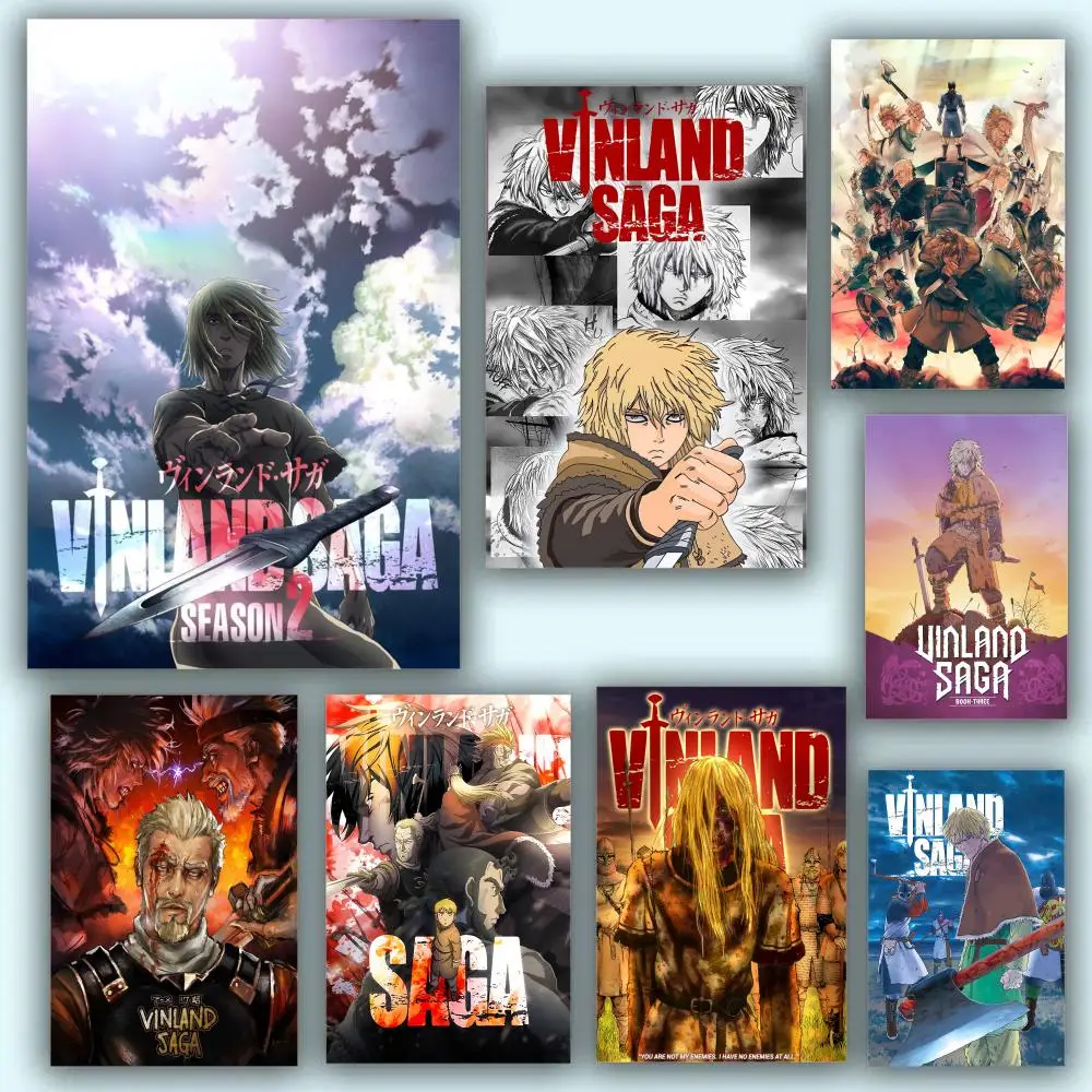 Poster HD Anime Hot Theme Sänger/OST/Film-Wasserdicht Selbstklebende Heimdekoration Vinland Saga Anime Manga