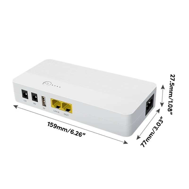 Imagem -06 - Fonte de Alimentação Ininterrupta Mini Ups Usb5v Dc9 12v Poe24v para Roteadores de Câmera Bateria Confiável Armazenamento de Energia