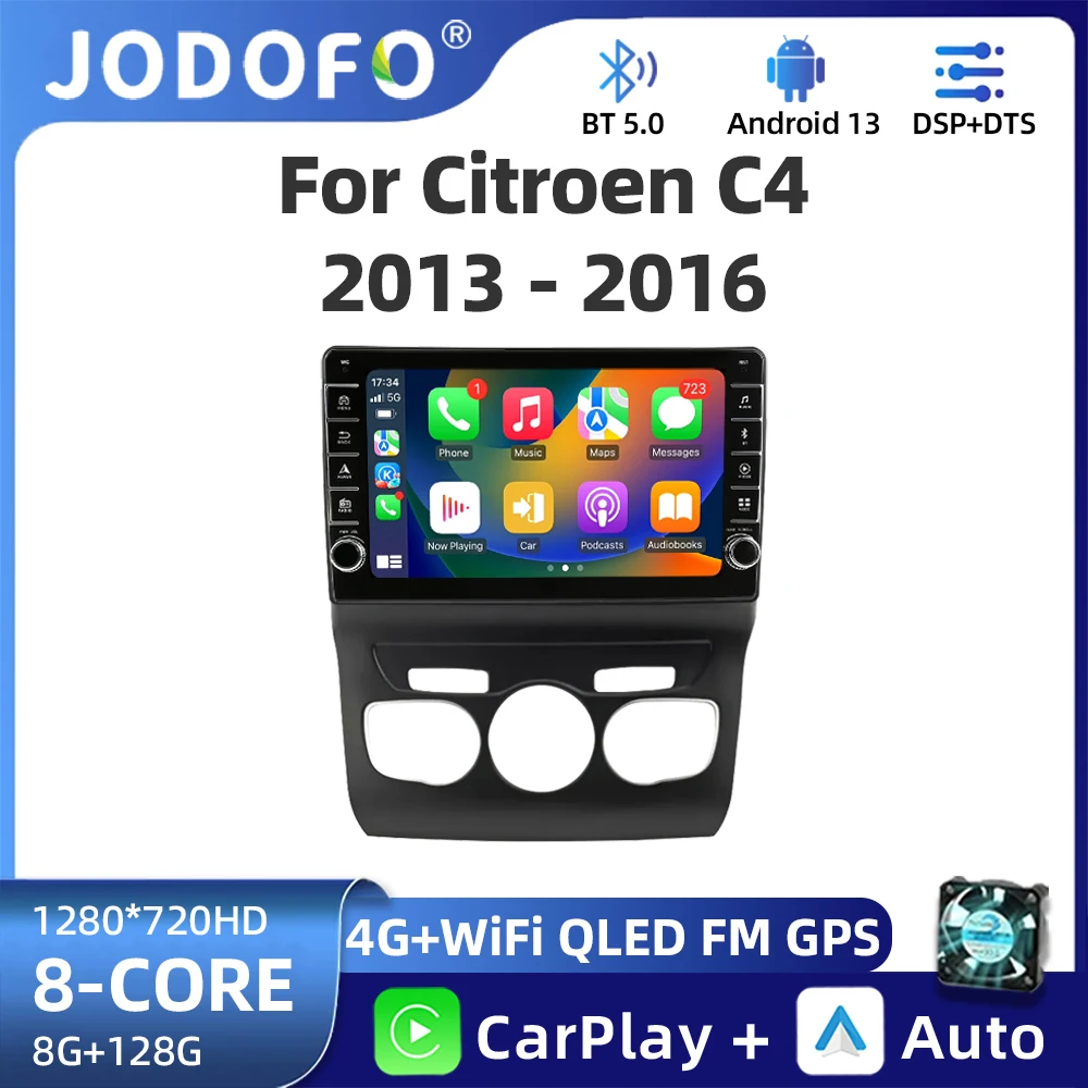 

Android 13 Car Radio Multimedia Video Player 2Din for Citroen C4 B7 2013-2016 Navigation Stereo Speakers Carplay Audio Head Unit