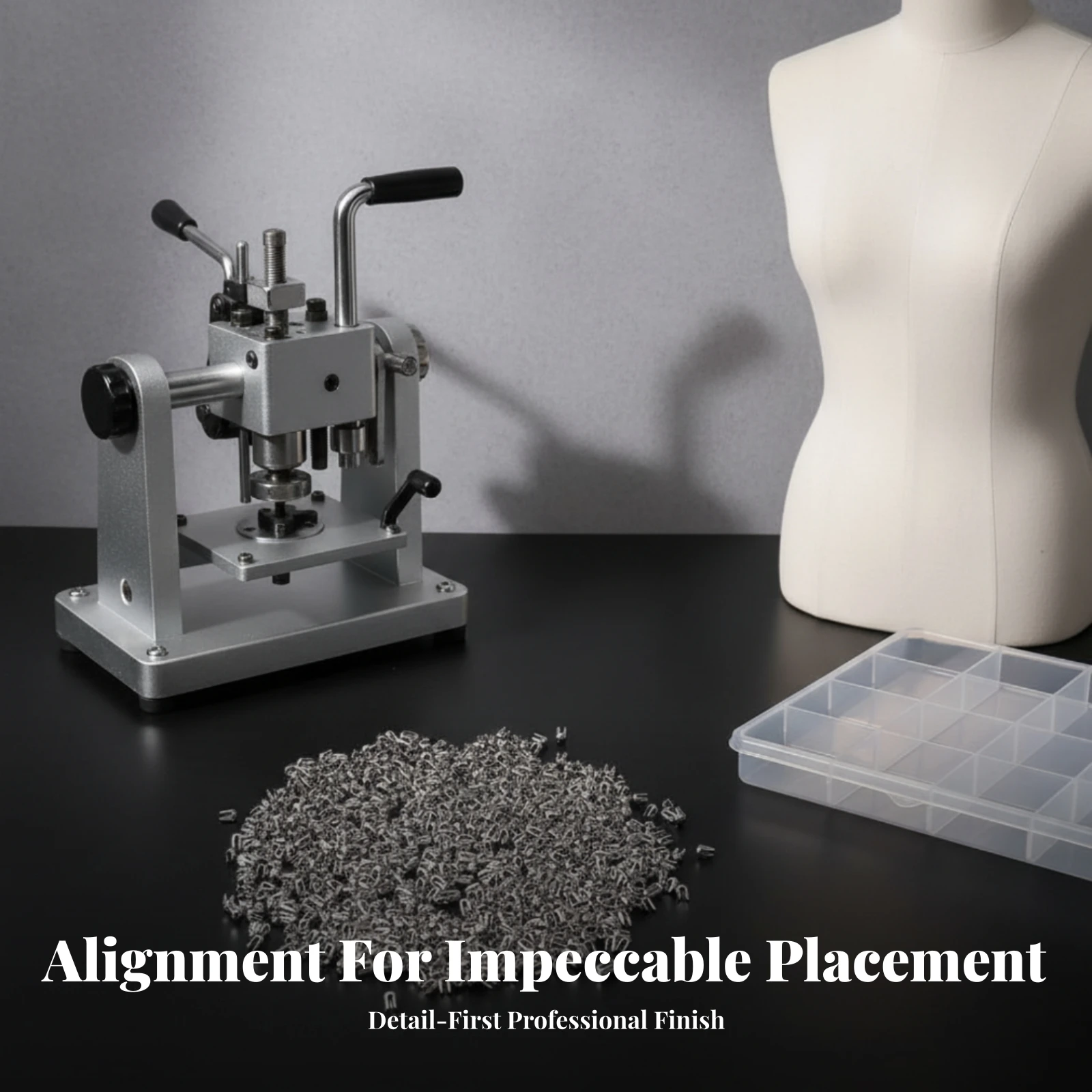 Pearl Setting Press with Dies Compact Pearl Setting Machine Die Set Long-Lasting Tool Sturdy for Crafters, Garment Decoration