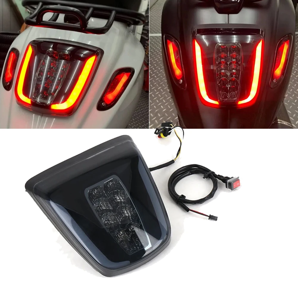 

Motorcycle LED Brake Light Tail Lights Stop Turn Signal Direction Indicator Blinker New For Vespa Sprint Primavera 125 150