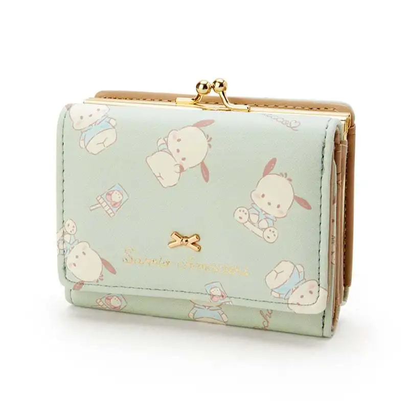 Sanrio Pochacco Wallet Kawaii My Melody Kuromi Bag Casual Fashion PU Leather Wallet Cute Card Bags Birthday Gifts