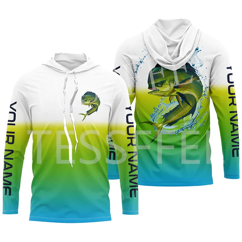 Custom Name Tuna Mahi Fishing Fisher Camo Tattoo Tracksuit Long Sleeves 3DPrint Pullover Harajuku Jacket Casual Funny Hoodies 10