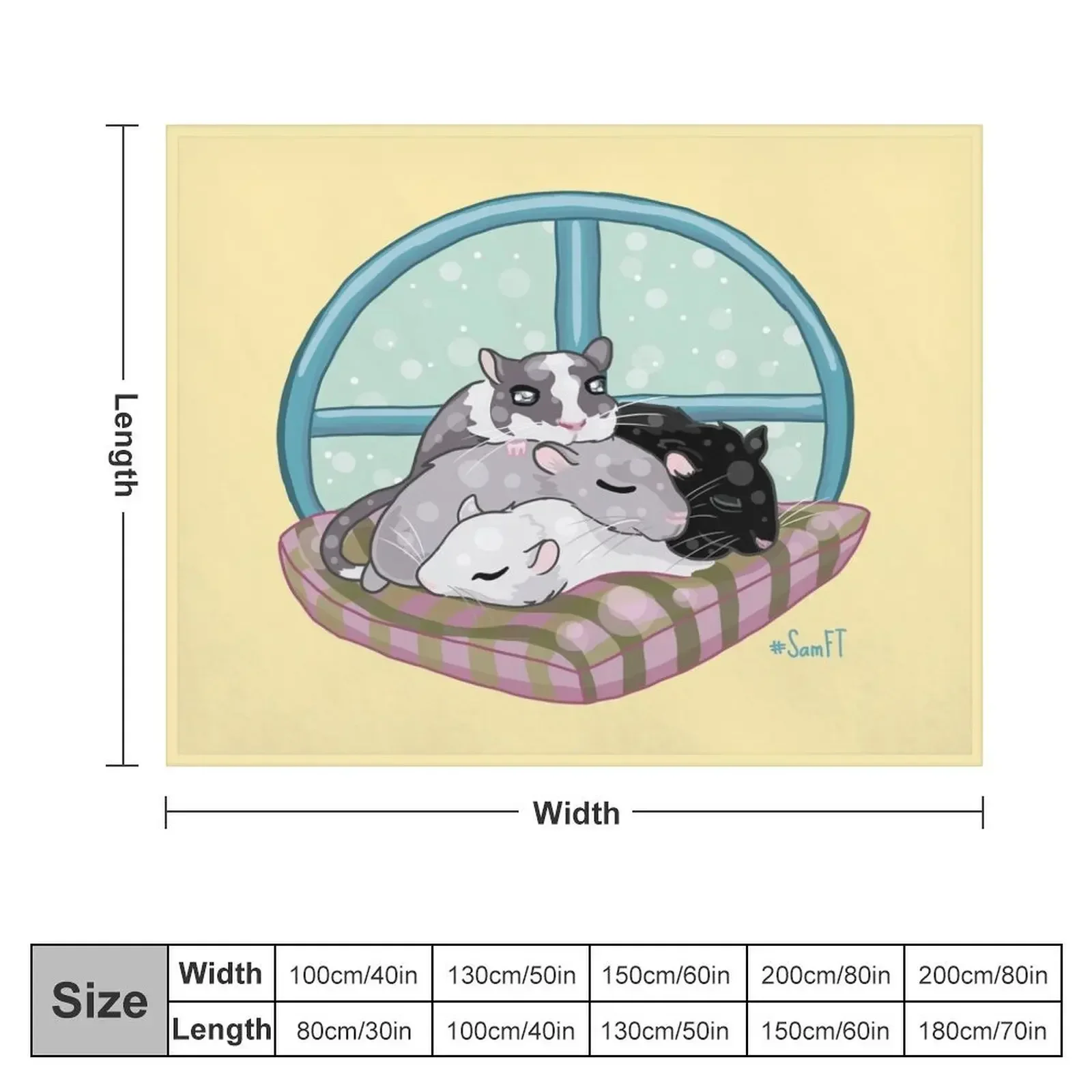 Cozy Gerbils Throw Blanket Designers Thin Blankets