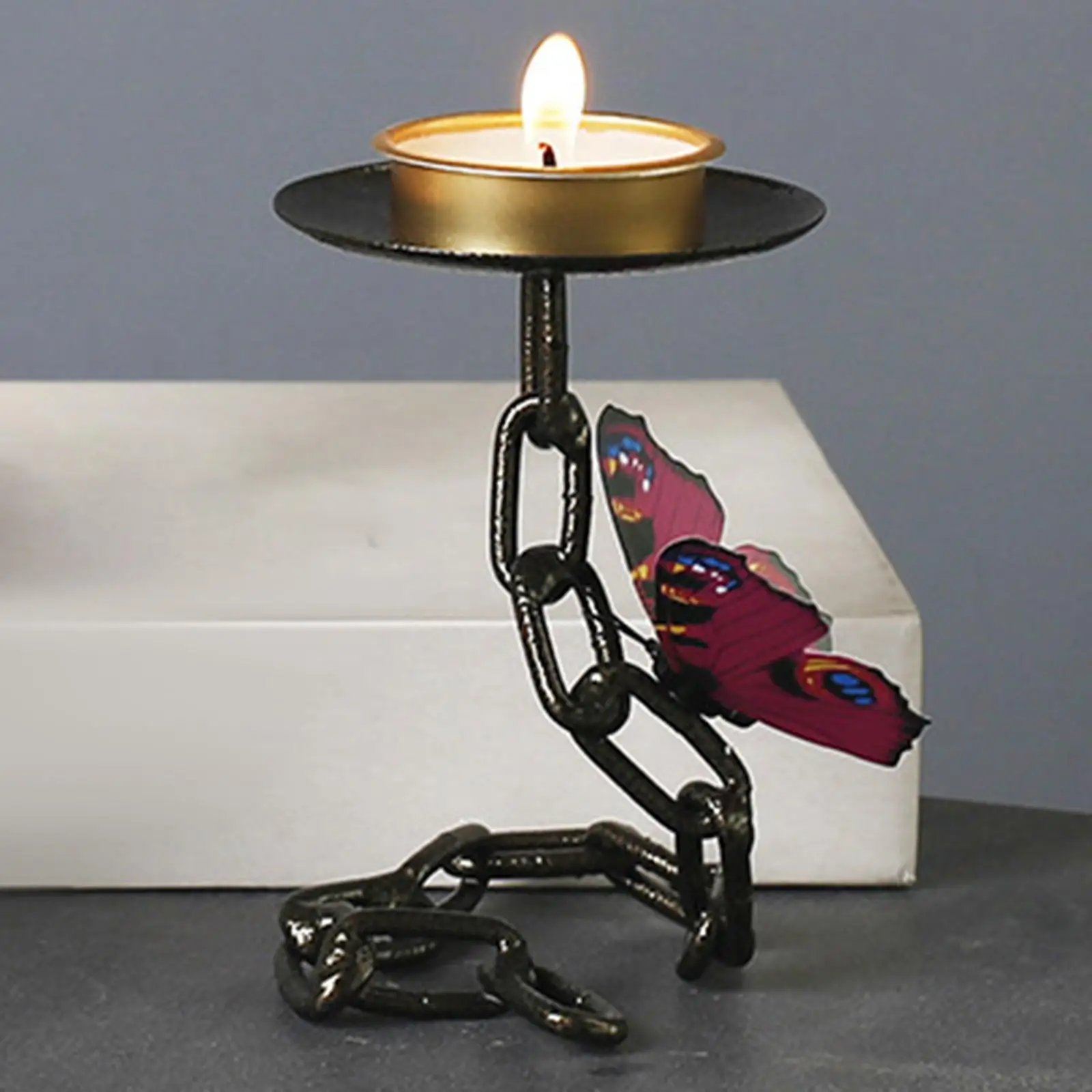 Butterfly Chain Candle Holder Modern Stable Decorative Gift Creative Centerpiece for Restaurant Home Party Dining Room Holiday