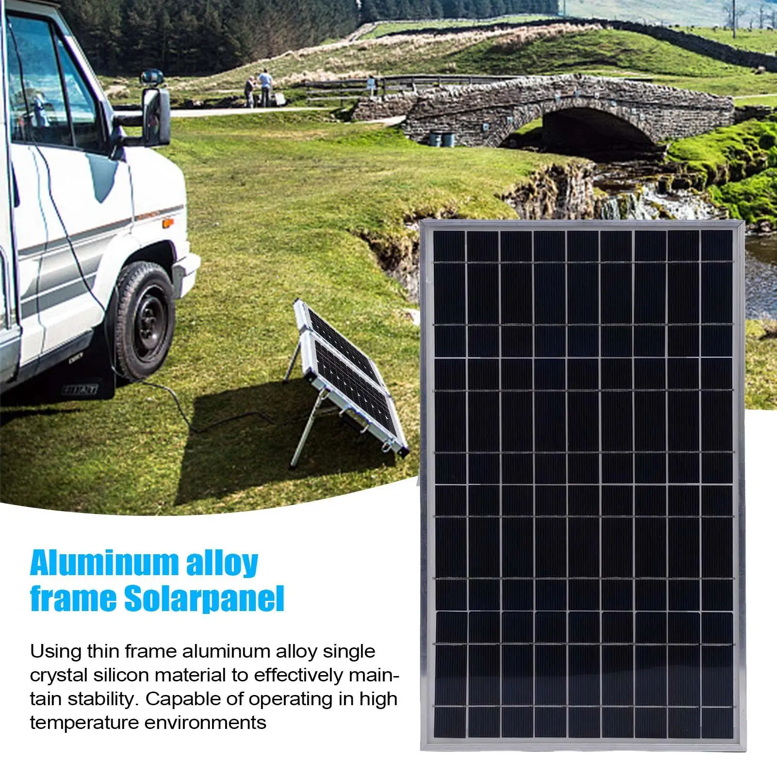 Solar Panel Controller Kit 100w Solar Charging Panel With USB And DC Output Ports For Car Rv Boat Marine Cabin Off Grid Atv