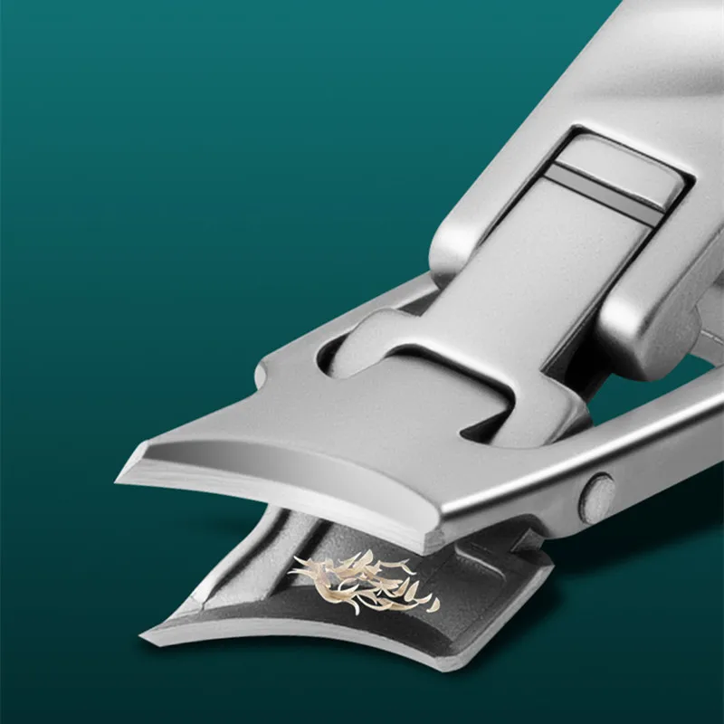Cortador de unhas ultrafino de aço inoxidável, portátil, com textura superior, chaveiro, ferramenta de manicure
