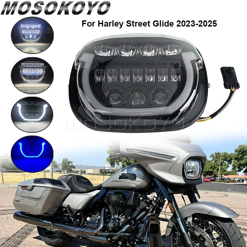 

2023-25 Motorcycle LED Headlight DRL High Low Beam Running Front Head Light 12V For Harley CVO Street Glide FLHXSE FLHX/I FLHXU
