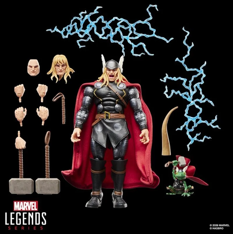 Original Marvel Legends MAX Thor, Deluxe-Version, 6-Zoll bewegliche Figur, Dekoration, Sammlerstück.