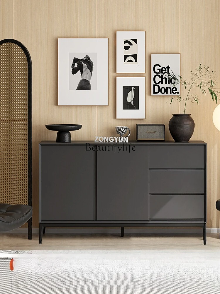 

Italian minimalist solid wood side cabinet