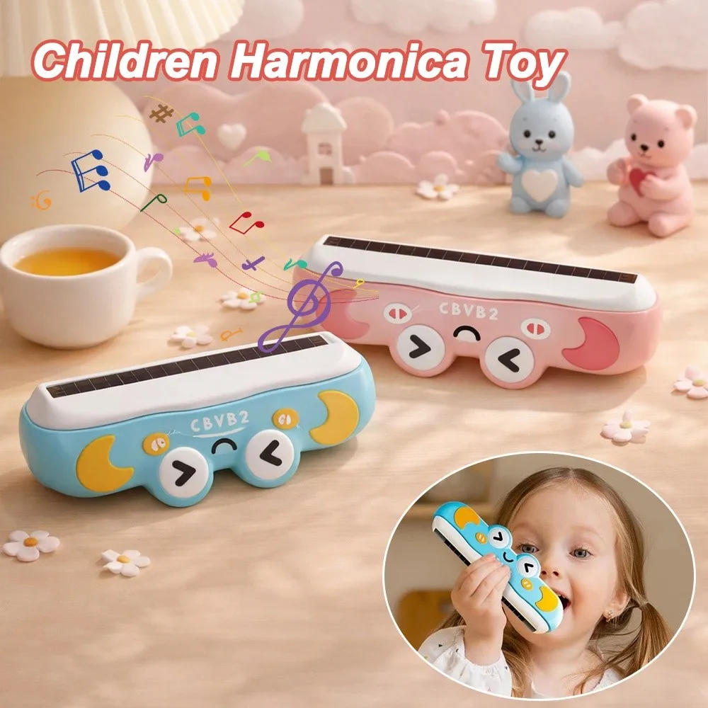 Cute Portable Children Harmonica Toy Double Row 16 Holes Harmonica Musical Instrument Play Instrument for Boys and Girls