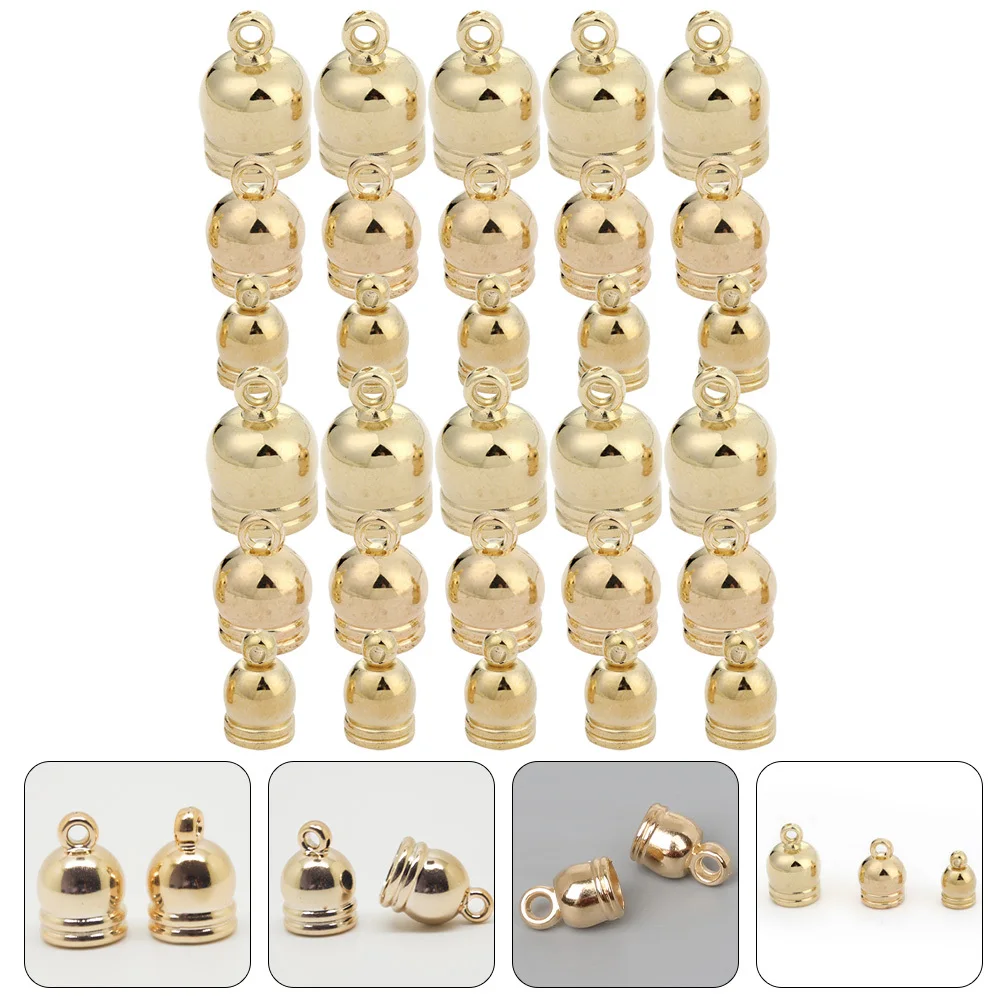 

120 PCS Electroplating Tassel Hat Accessories Jewelry Making End Caps Beads for