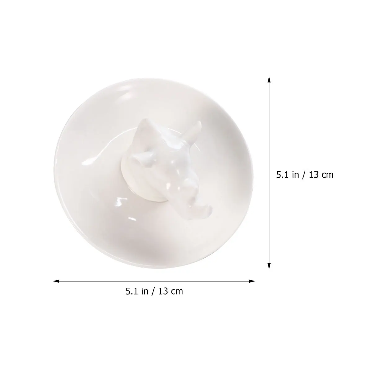 Ceramic Rhinoceros Jewelry Tray Holder Simple Design Household Crafts Great for Organizing Accessories Jewelry Storage Tray