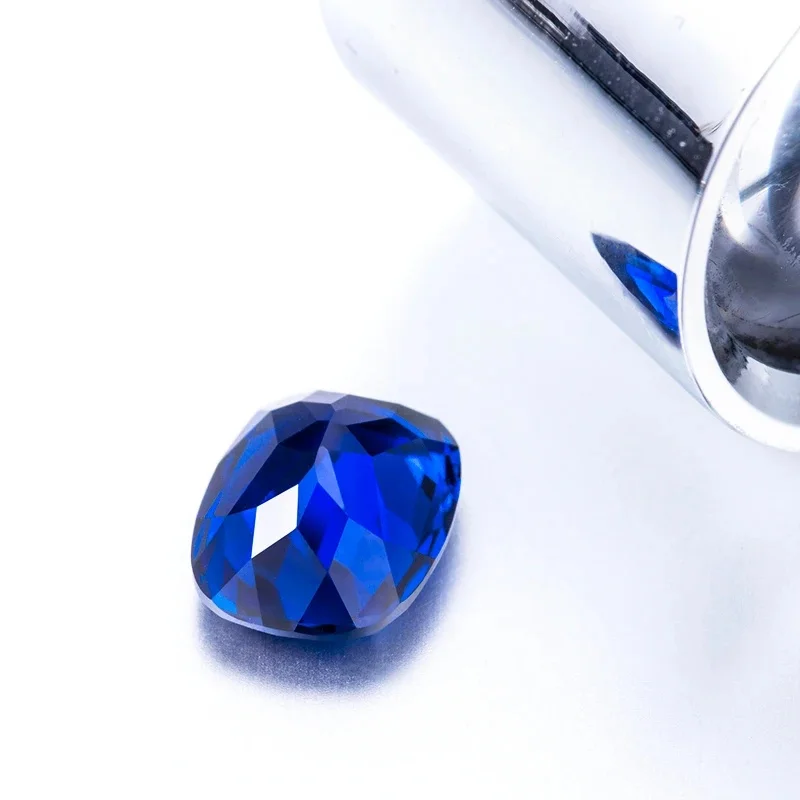 Premium Faceted Blue Sapphire Loose Stones for DIY Jewelry Making Wholesale VVS Clarity Heat Treated Natural Corundum Sapphire