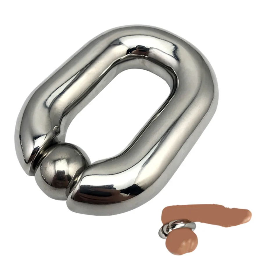 Scrotal Stretch Pendant Scrotum Pendant Ball Stretchers Testis Weight Penis Restraint Stainless Steel Cock Lock Ring Bondage