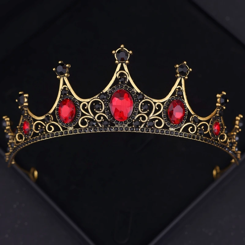 Baroque Crystal Tiaras And Crowns Party Rhinestone Prom Diadem Crown For Women Bridal Wedding Hair Accessories Jewelry Crown image 5