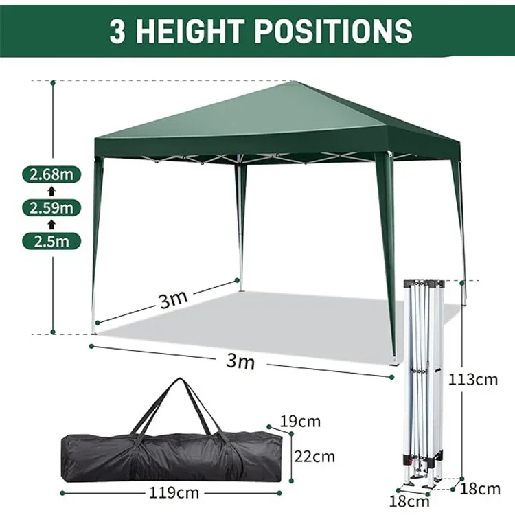 Hot Sale Top Quality Waterproof Outdoor Aluminum Alloy Grill Tent Easily Assembled Replacement Gazebo Folding Tent Sunshade
