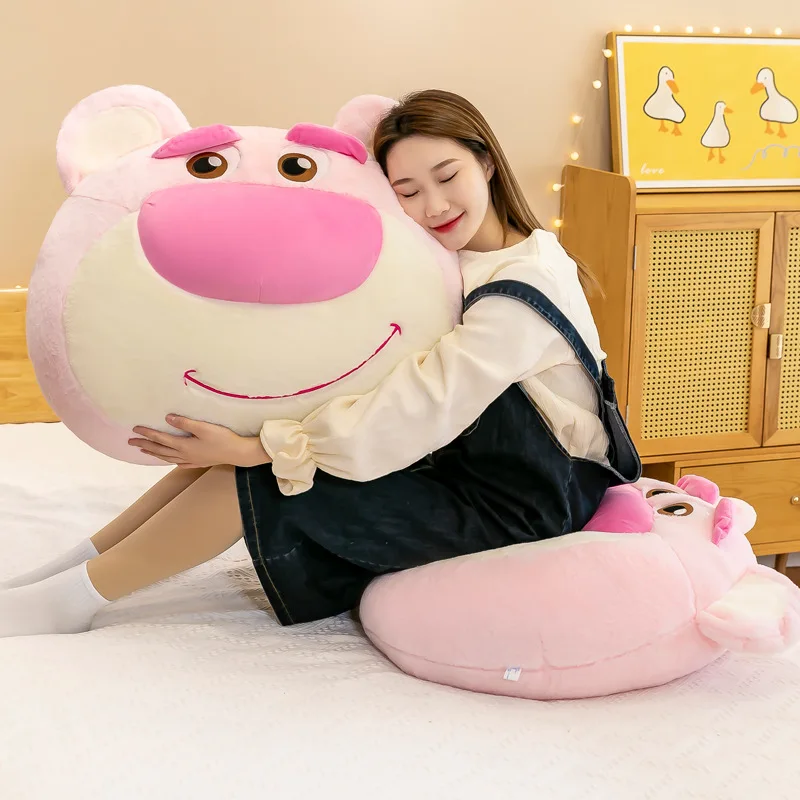 55 centimetri Disney Kawaii Rosa Fragola Orso Peluche Lotso Cuscino Farcito Bambola Morbido Giocattolo Per Dormire Carino Per Bambini Compleanno Regalo di Natale per le Ragazze