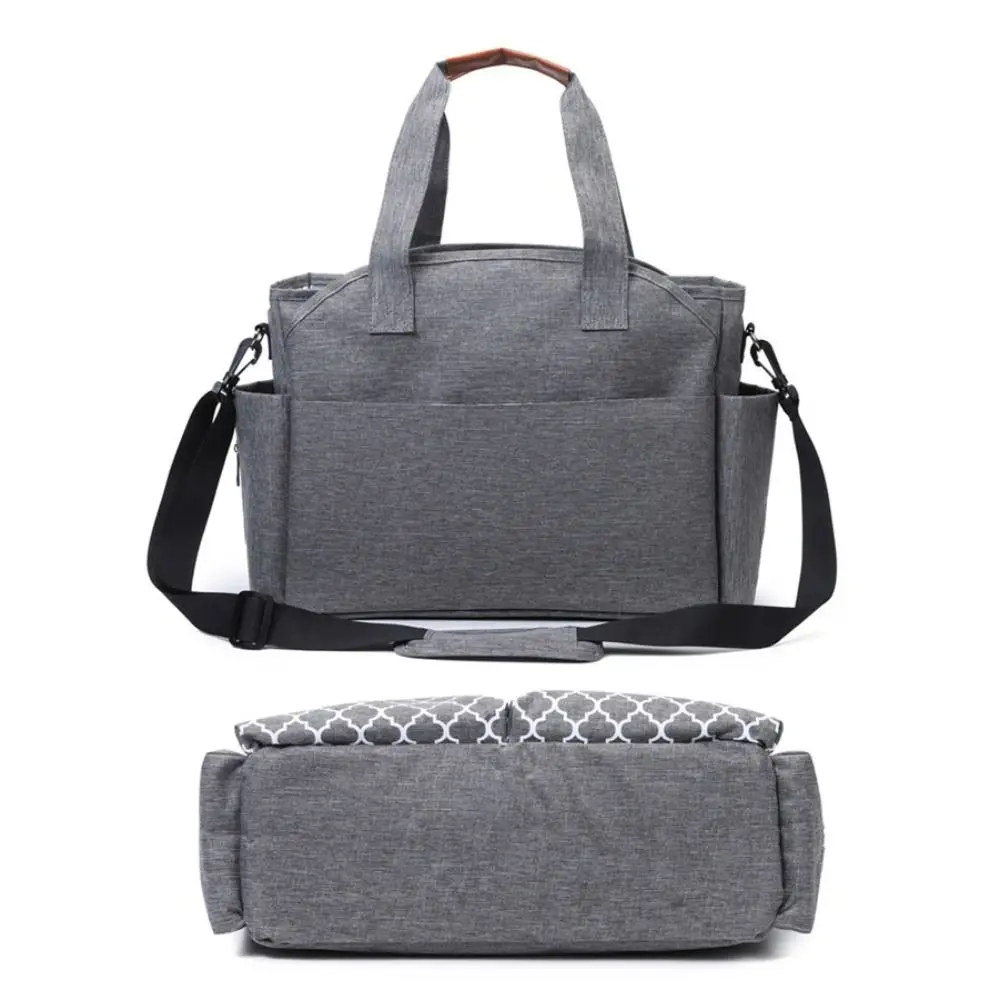 Large Capacity Baby Diaper Bag Wear-resistant Multi-compartment Mom Stroller Bag Adjustable Shoulder Strap Waterproof