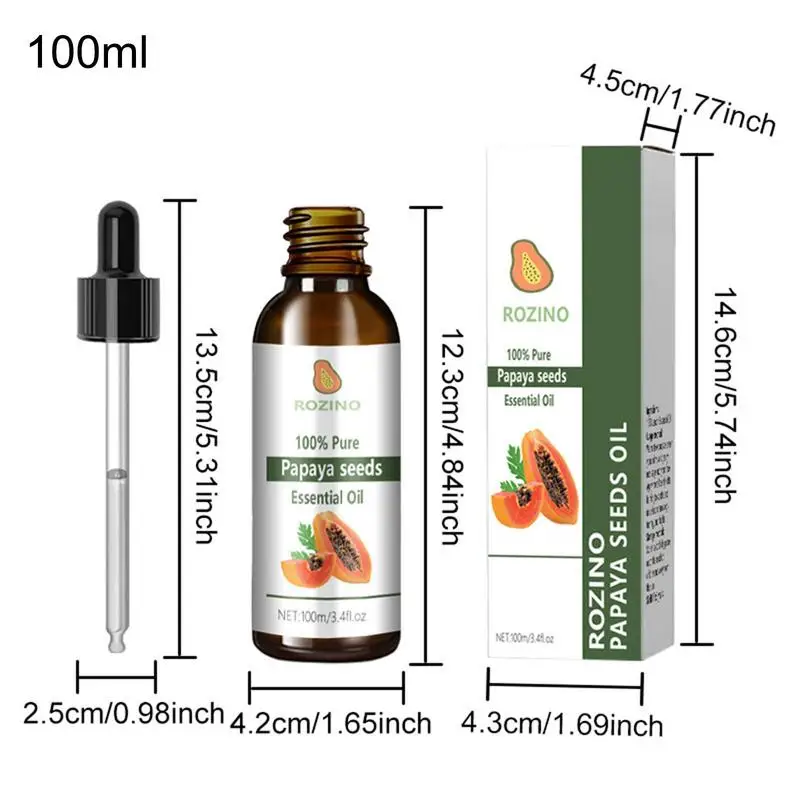 Papaya Essential Oil 100ml Pure Plant Essence Massage Oil For Full Body Relaxing Skin Tightening Oil For Gua Sha Body Oil For