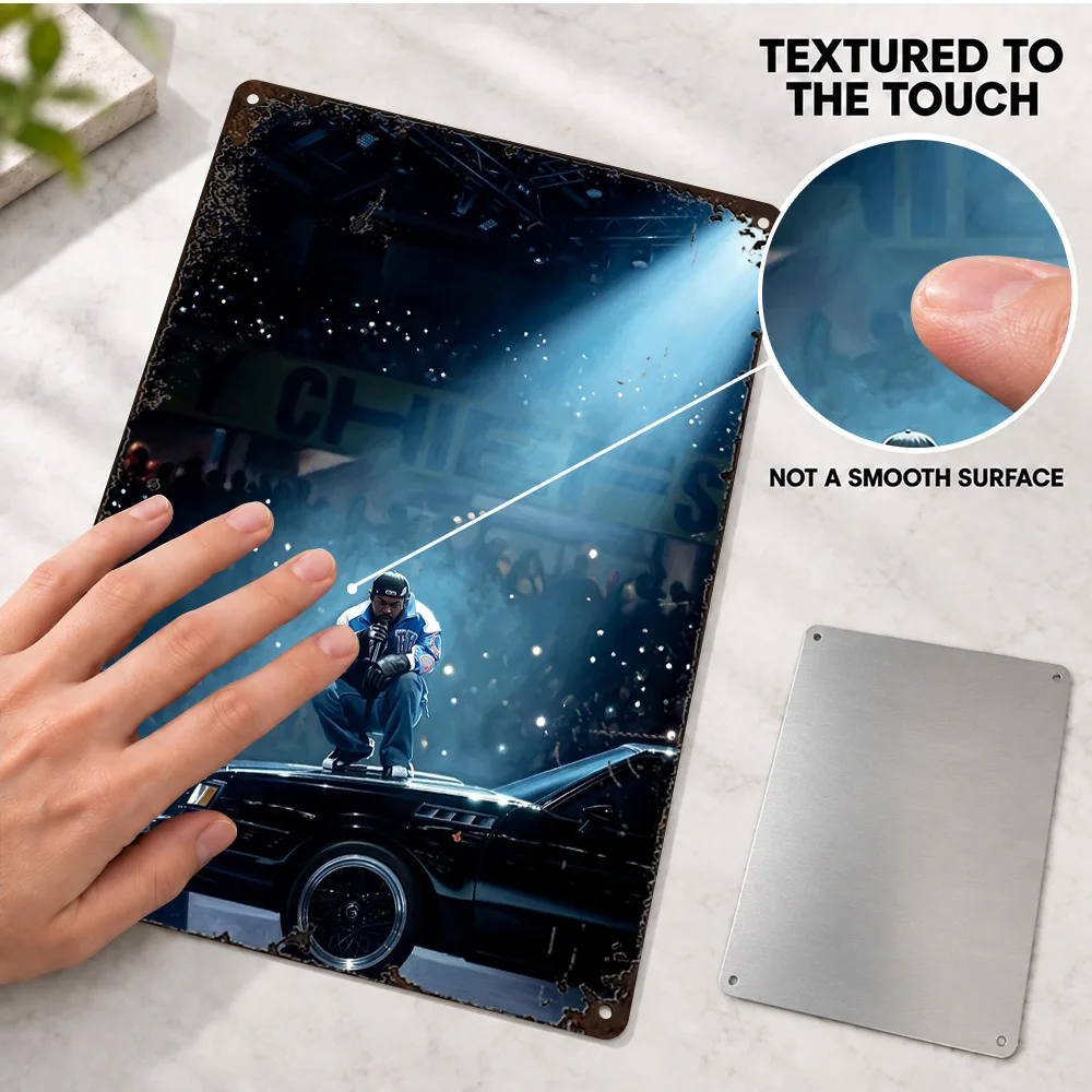 Kendrick Lamar Concert Rapper Printed Poster Customized Aluminum Metal Sign Contrast Wall Art For Man Cave Live Music Fan Gift