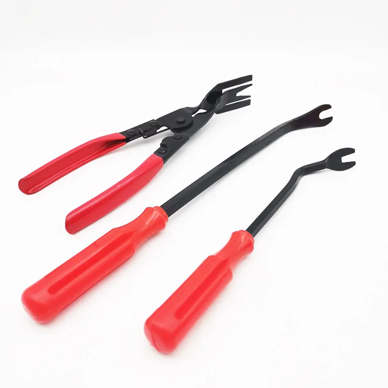 

3pcs Car Door Panel Trim Upholstery Fastener Clip Removal Plier Pry Bar Tool Kit