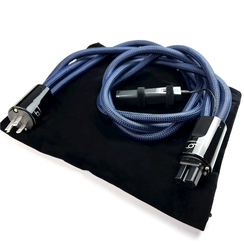 

Hi-end Hurricane High Current Power Cable AC Audio US & EU Schuko Plug With Black Box Cord