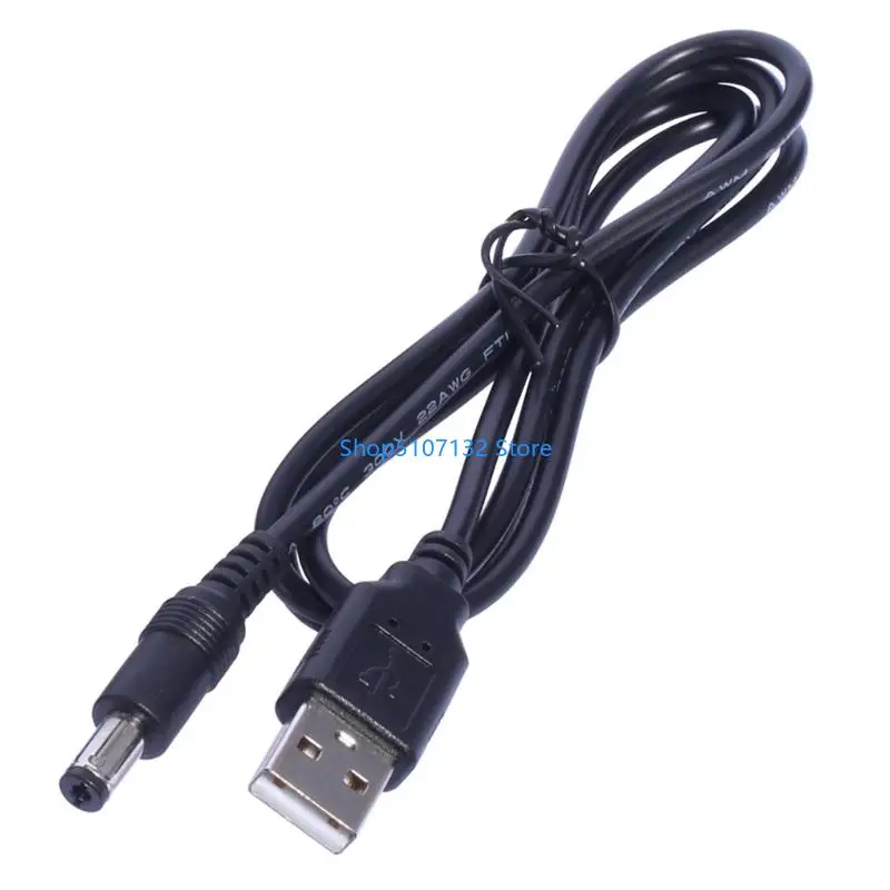 87HD Efficient USB to DC5.5 x 2.1mm Cable for Mini Fish Tanks Desk Lamps Widely Usage