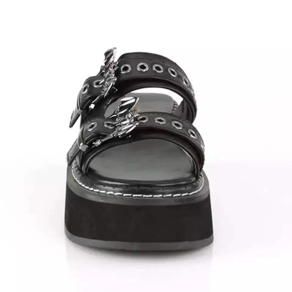 Chunky Platform Sandals Women Fashion PU Leather Wedge Slippers for Woman 2024 Summer Thick Bottom Slides Peep Ladies Sandalias - view 5