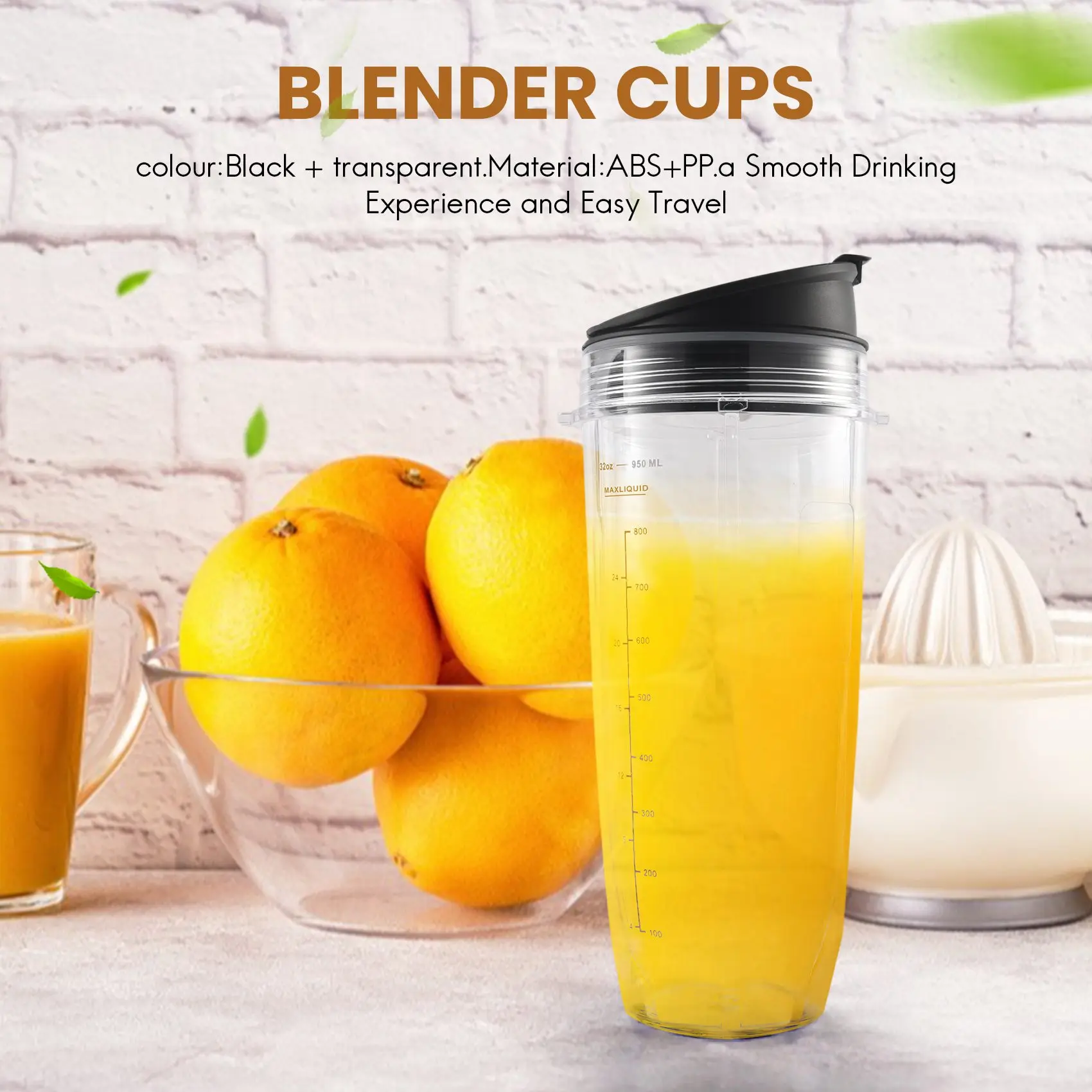 【Great Sale】32-Ounce Cup With Sealed Lid Ninja Replacement Parts And Accessories For Nutri Ninja Auto-IQ 1000W And Dual Blender