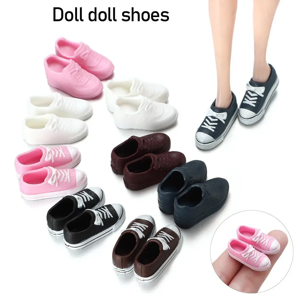 Fashion Shoes For 16cm Dolls 1/3 1/4 Doll Plastic Sneakers Doll Casual Shoes Fit for Foot Length 2~3.5cm DIY Doll Accessories