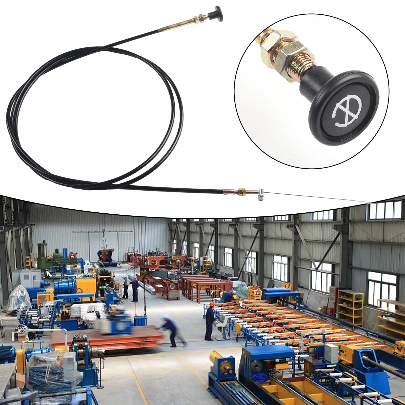 Stop Choke Bowden Cable Wire 2-5m Length Control Bonnet Throttle Engine Fuel For Cars Trucks Vans Engine Flameout Wire Parts
