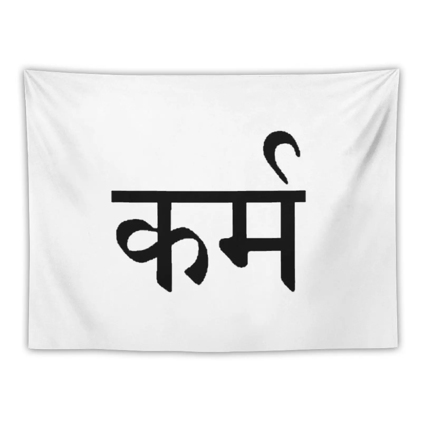 New Karma in Sanskrit Tapestry Cute Decor Decoration Bedroom Wall Deco Aesthetic Tapestry