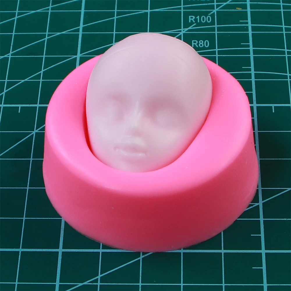 3D woman girl face cooking tools wedding decoration Silicone Mold DIY head Fondant Sugar Craft baking tools for cakes F0659