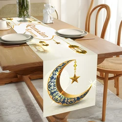 Ramadan Kareem Table Runner Eid Mubarak Tablecloth Dining Room Islam Muslim Party Supplies Ramadan Decoration For Home Eid Al-fi