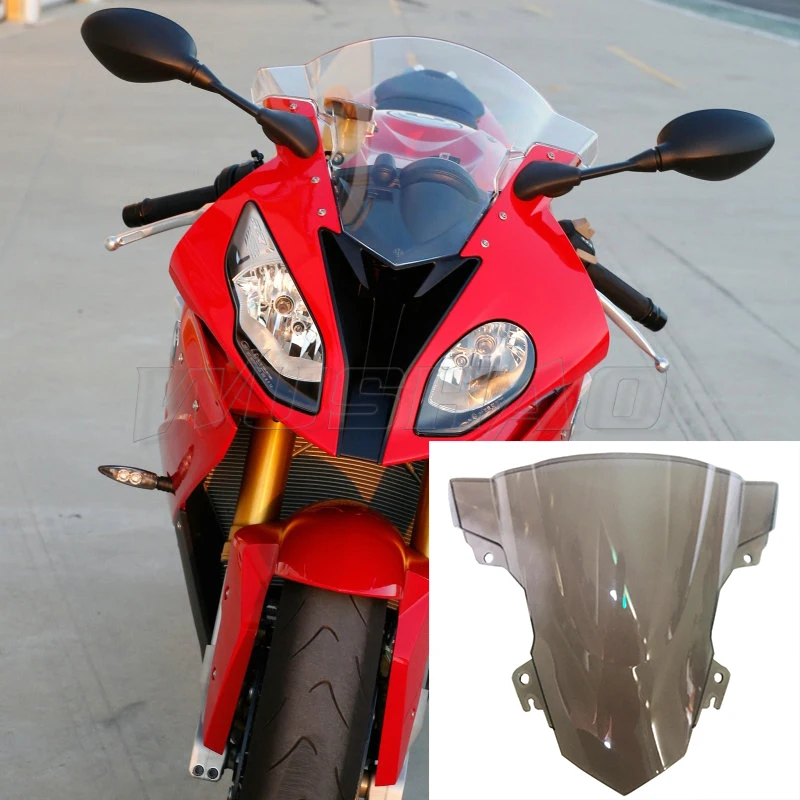

Black Windshield For 2015 2016 2017 2018 BMW S1000RR S 1000RR Motorcycle WindScreen Double Bubble