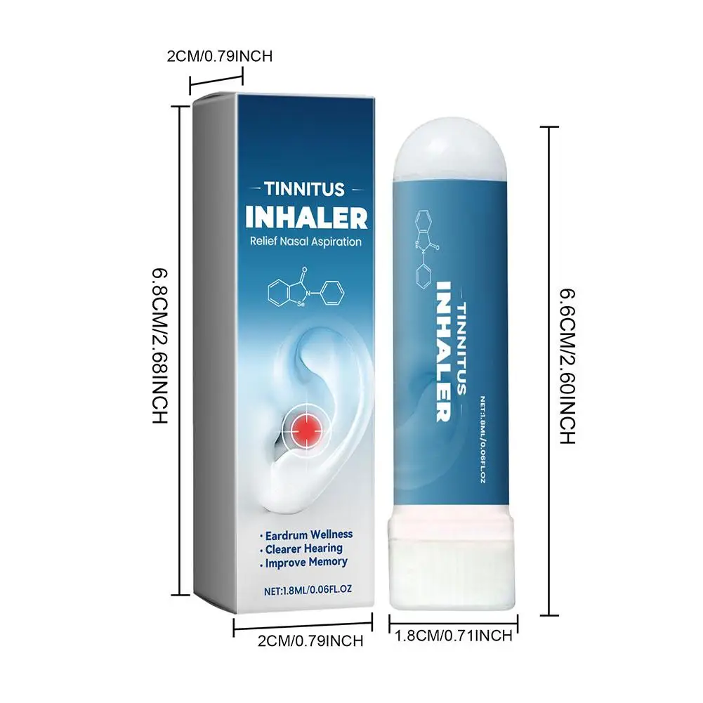 Inhalador de tratamiento de alivio Nasal del oído, alivio de la sordera, Tinnitus, picazón, dolor de oído, tratamiento auditivo duro, cuidado de la salud, 3 unidades