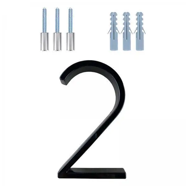 2x Mailbox Decor Number with Accessories for Commercial Building Mailbox Signs Parking Space