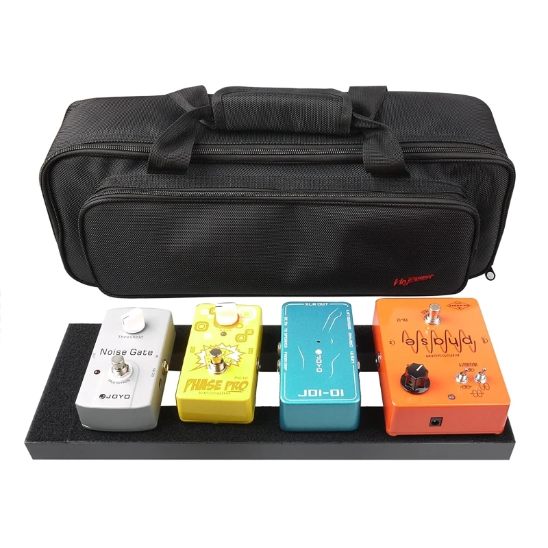 Aluminum Alloy Guitar Pedalboard Pedal Size Guitar Effects Pedal Board with Carry Bag and Tape Accessories