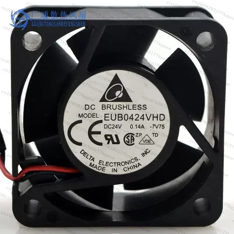 1PCS for for DELTA EUB0424VHD 24V 0.14A 40mm 4020 2-Wire Double Ball Bearing Inverter Cooling Fan