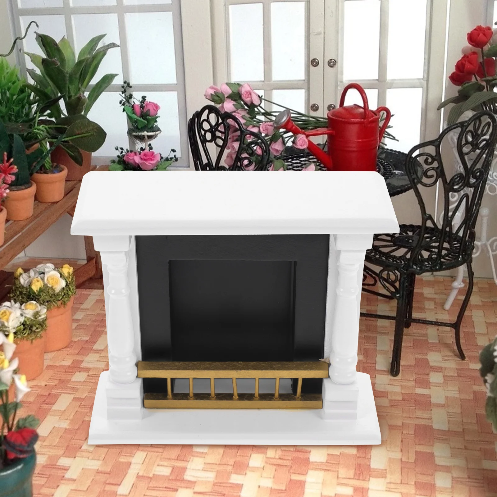 

Stove Dollhouse Fireplace Electric Fireplaces Toy Room Miniature Furniture Decor