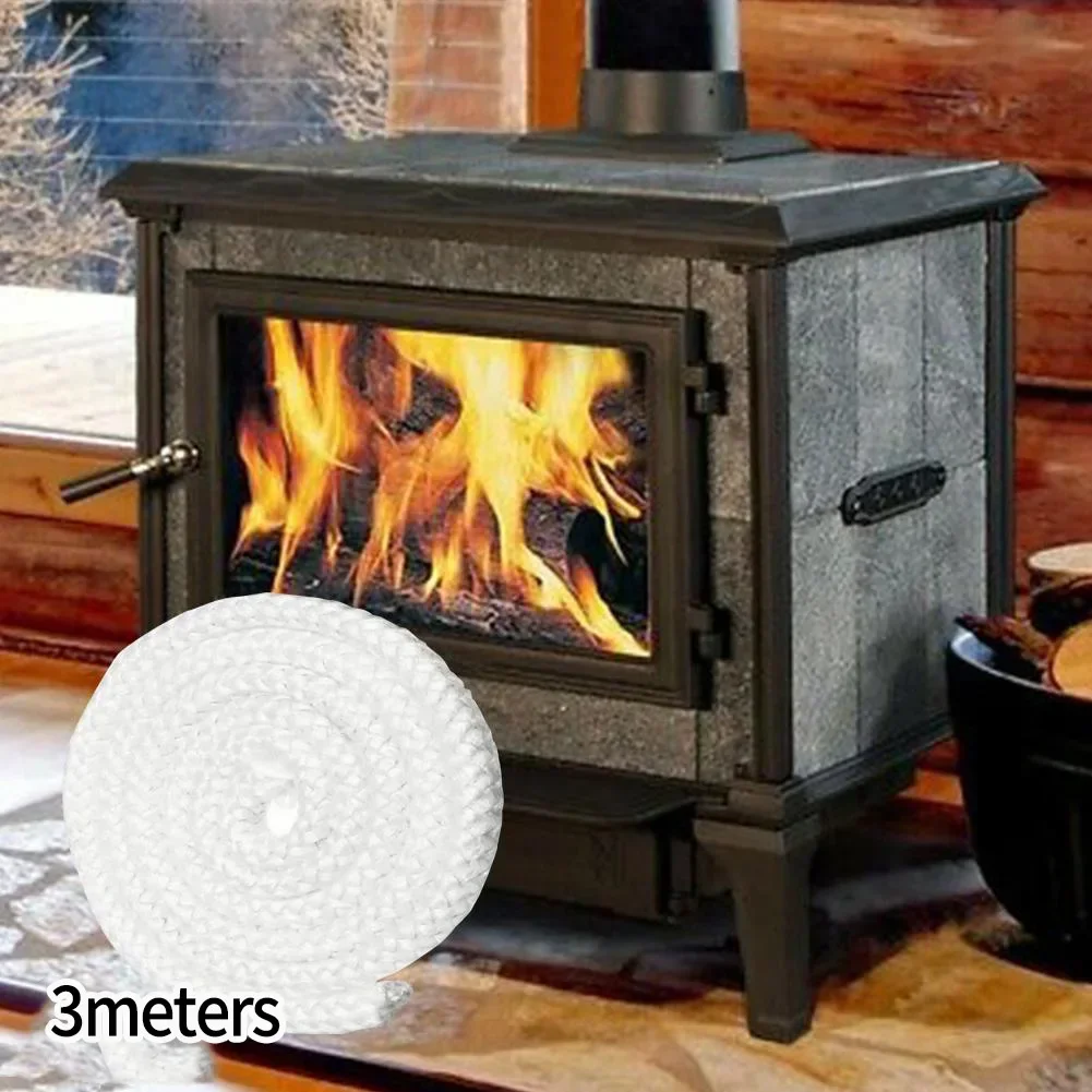 Stove Door Gasket Fiberglass Rope Seal 20 Mm Elastic Fireproof For Chimneys And Fireplaces Boiler Door Seal Soft